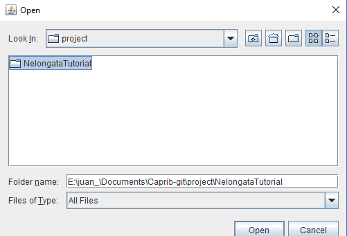 open an existing project